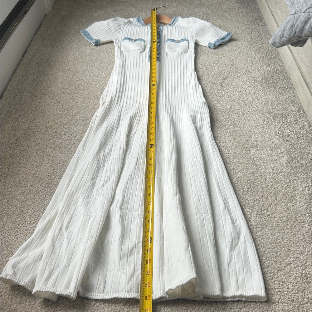 Sandro Alecia denim trim maxi dress - Picture 11 of 13